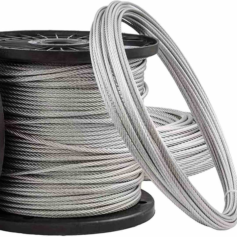 6x15 7FC Galvanized Steel Wire Rope For Heavy Lifting And Rigging